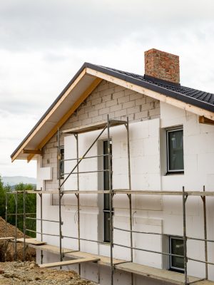 New complex of houses with modern design.